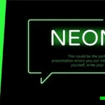 Plantilla PowerPoint de Verde Neón