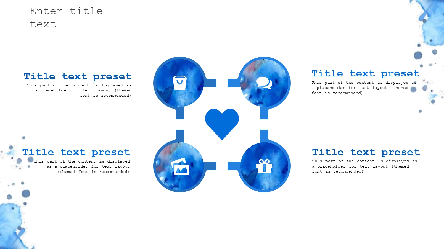 Acuarela Azul Plantilla PowerPoint