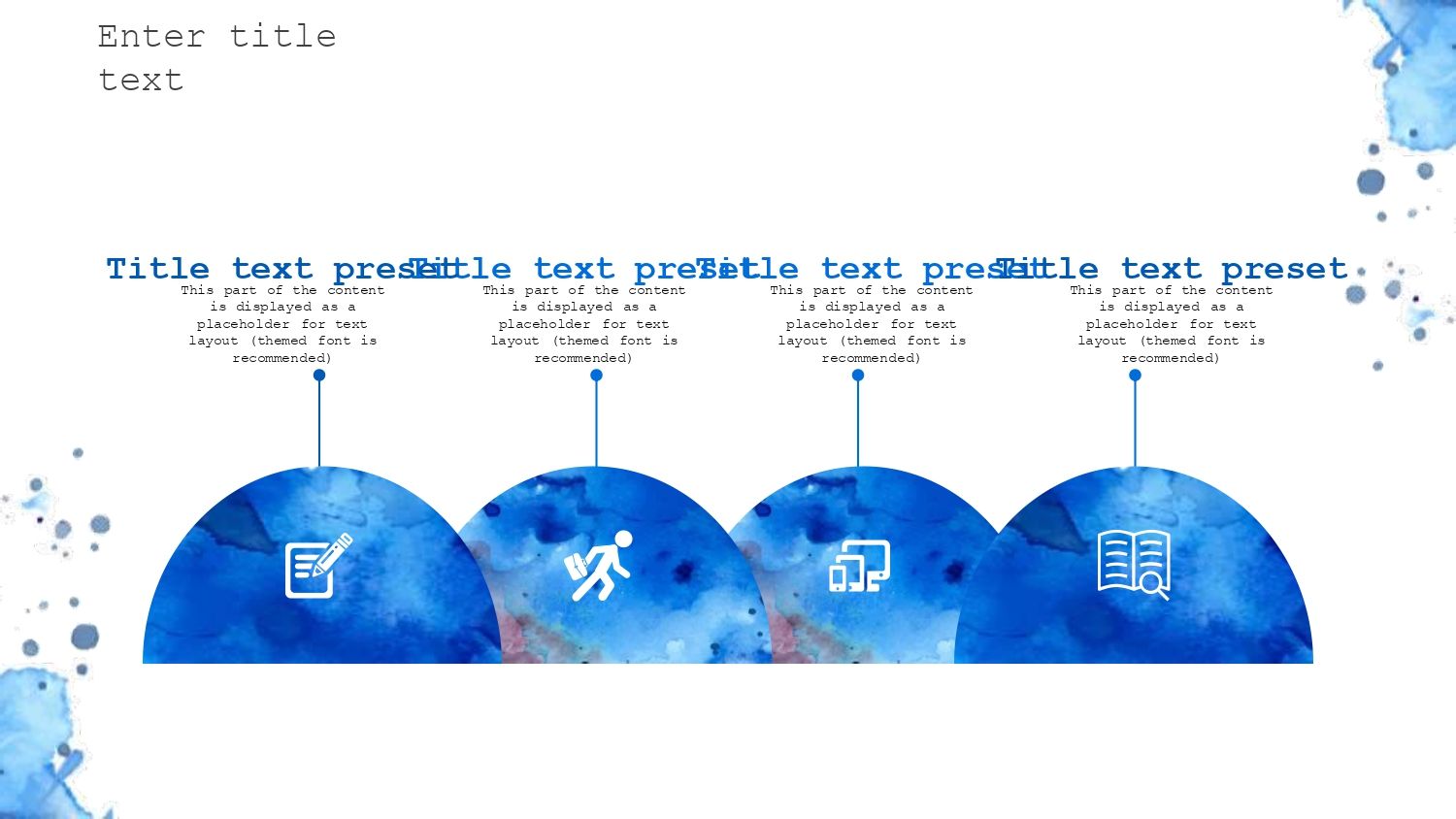 Acuarela Azul Plantilla PowerPoint