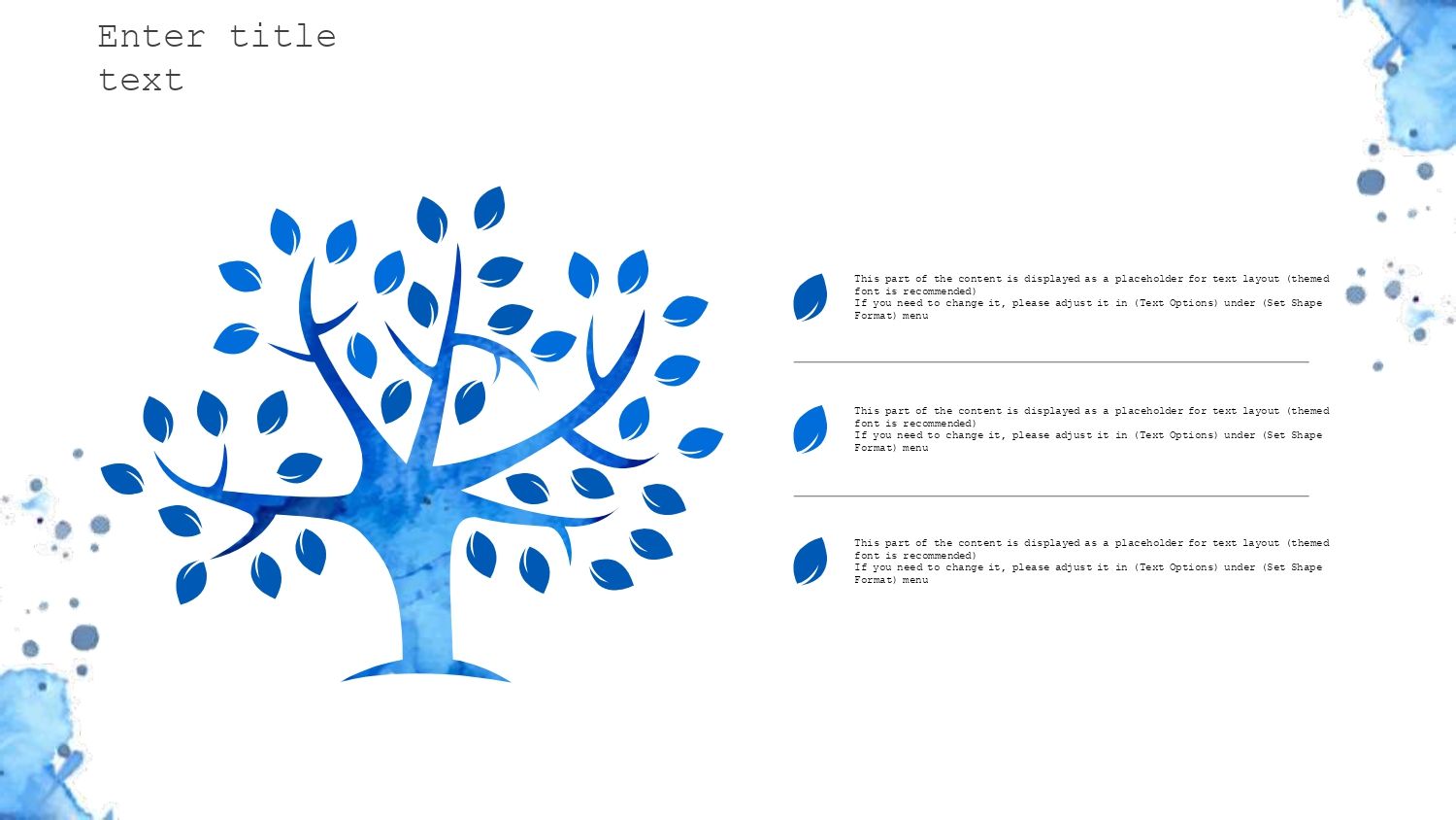 Acuarela Azul Plantilla PowerPoint