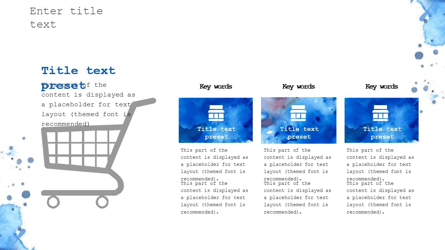 Acuarela Azul Plantilla PowerPoint