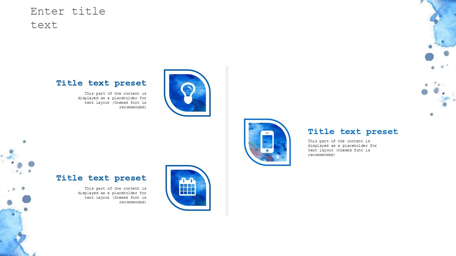 Acuarela Azul Plantilla PowerPoint