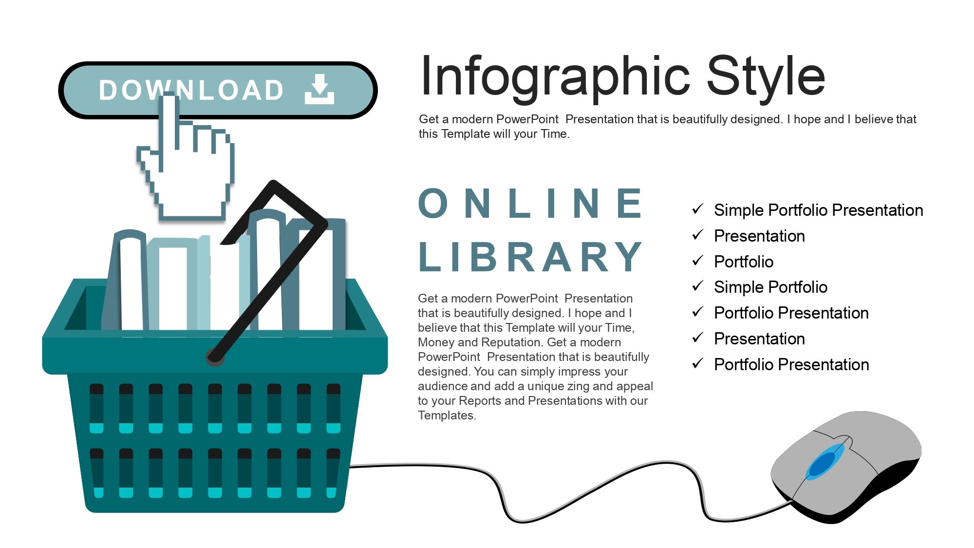 Biblioteca Online Plantilla PowerPoint