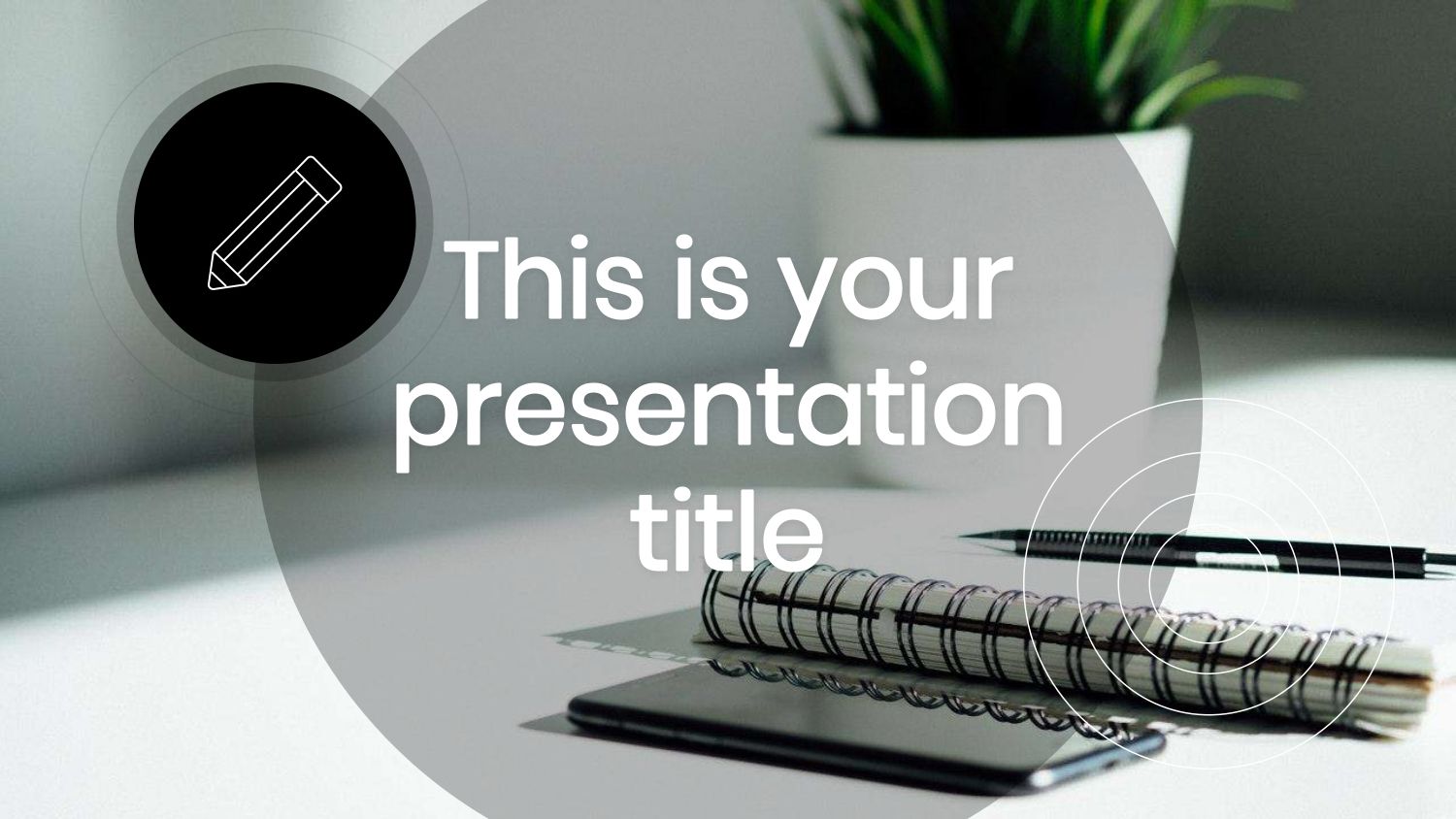 Blanco y Negro Plantilla PowerPoint