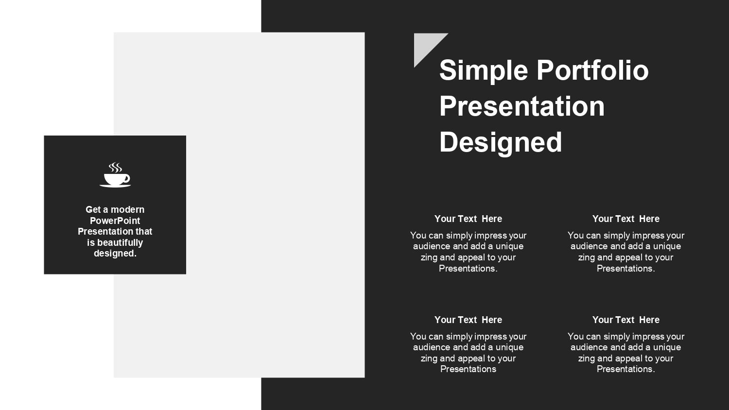 Blanco y Negro Plantilla PowerPoint