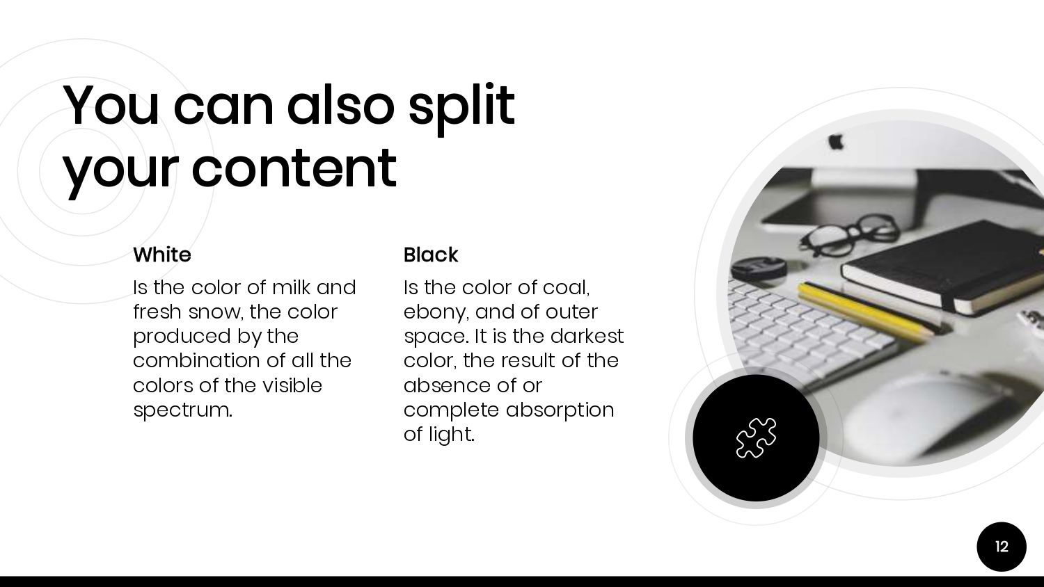 Blanco y Negro Plantilla PowerPoint
