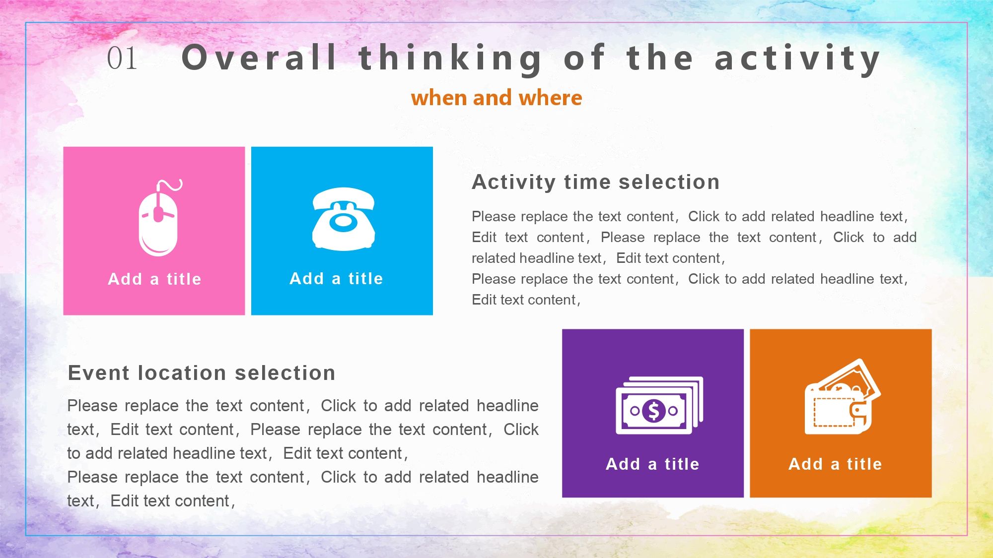 Bordes Coloridos Plantilla PowerPoint