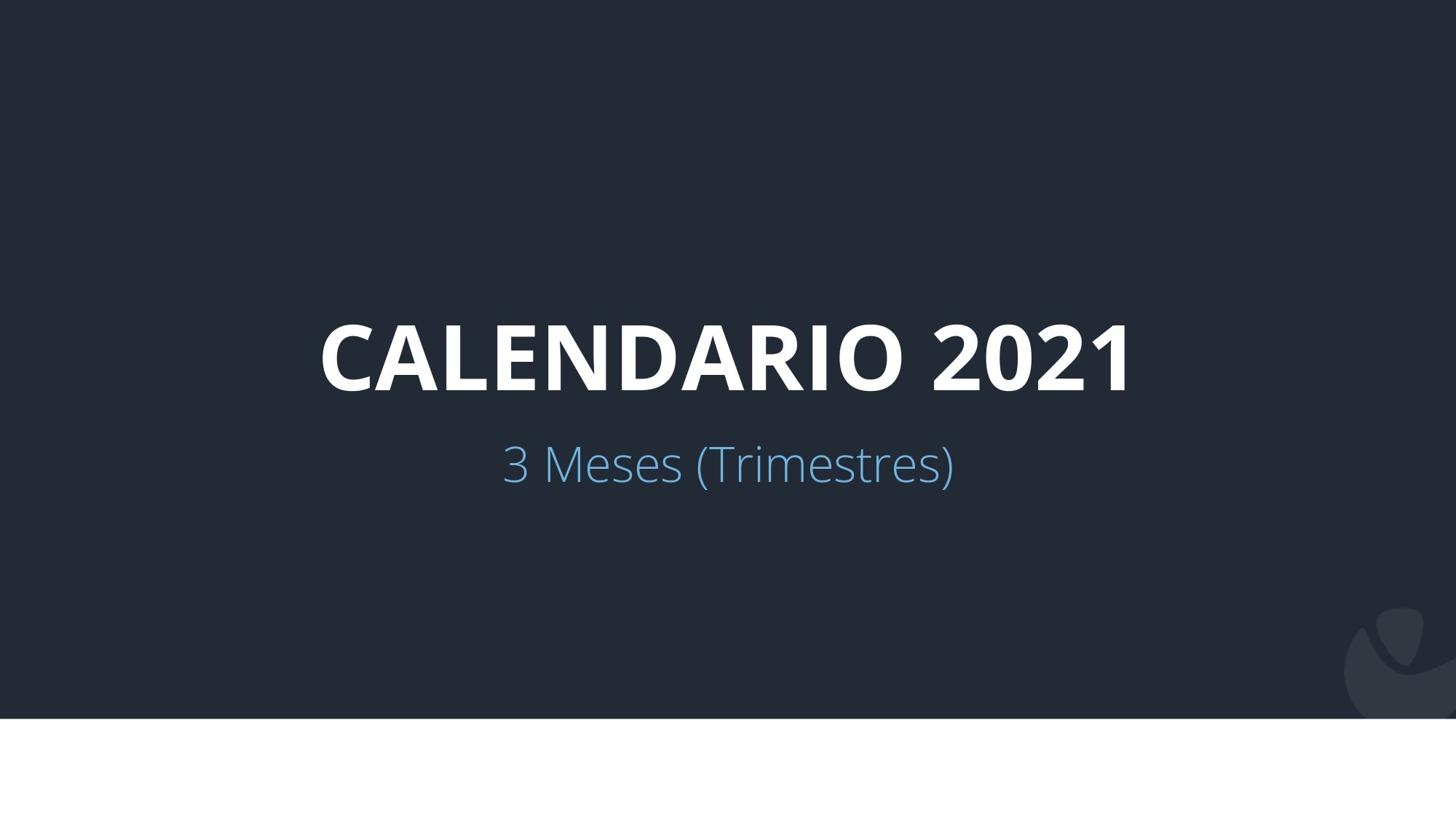 Calendario 2021 en PowerPoint