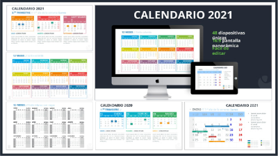 Calendario 2021 en PowerPoint