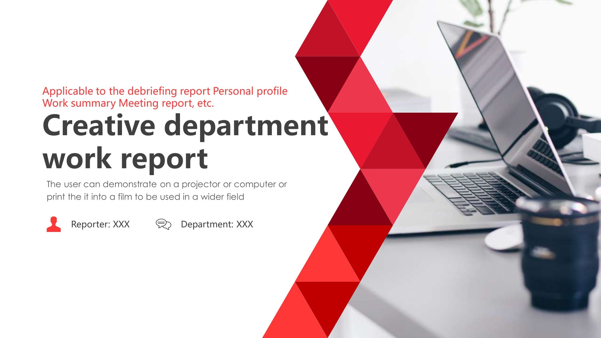 Rojo y Blanco Plantilla PowerPoint