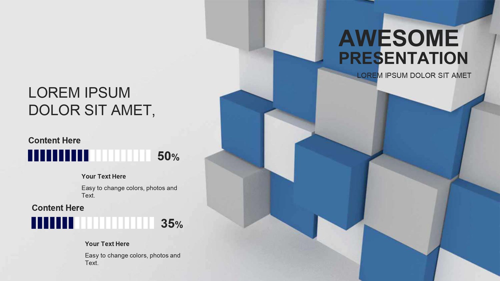 Cubos Plantilla PowerPoint