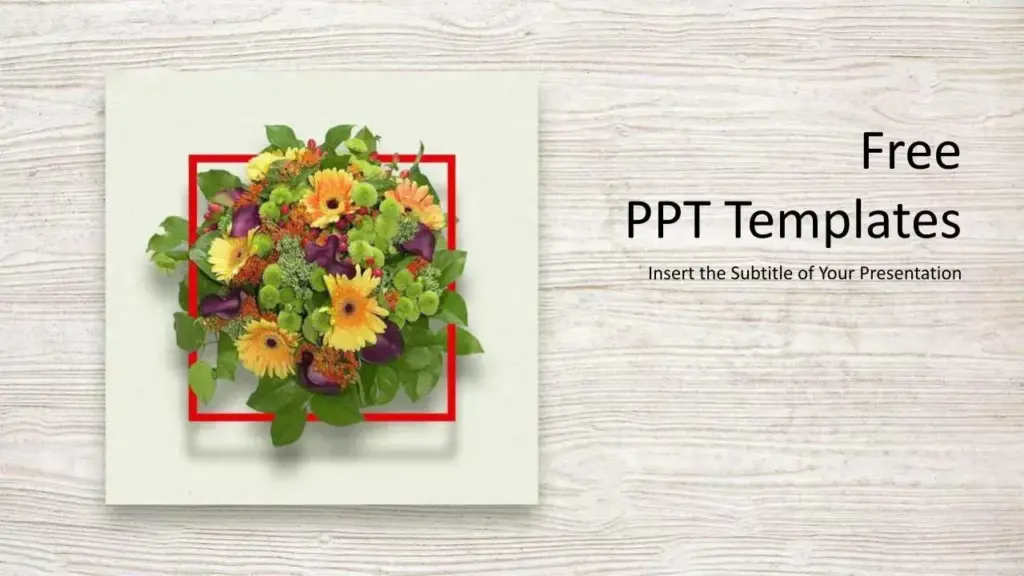 Decoración de Flores Plantilla PowerPoint
