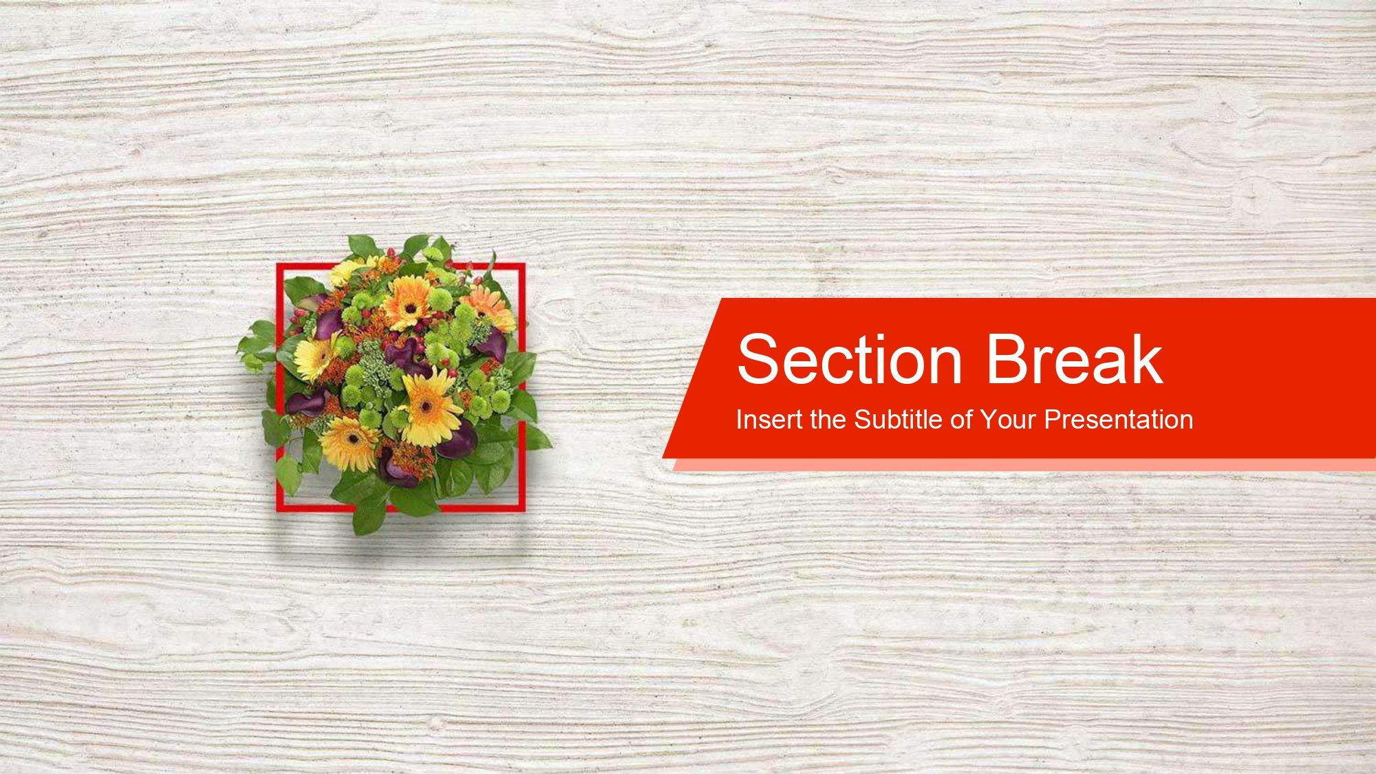 Decoración de Flores Plantilla PowerPoint