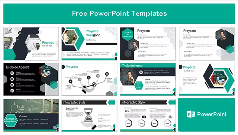 Diseño Hexagonal Plantilla PowerPoint