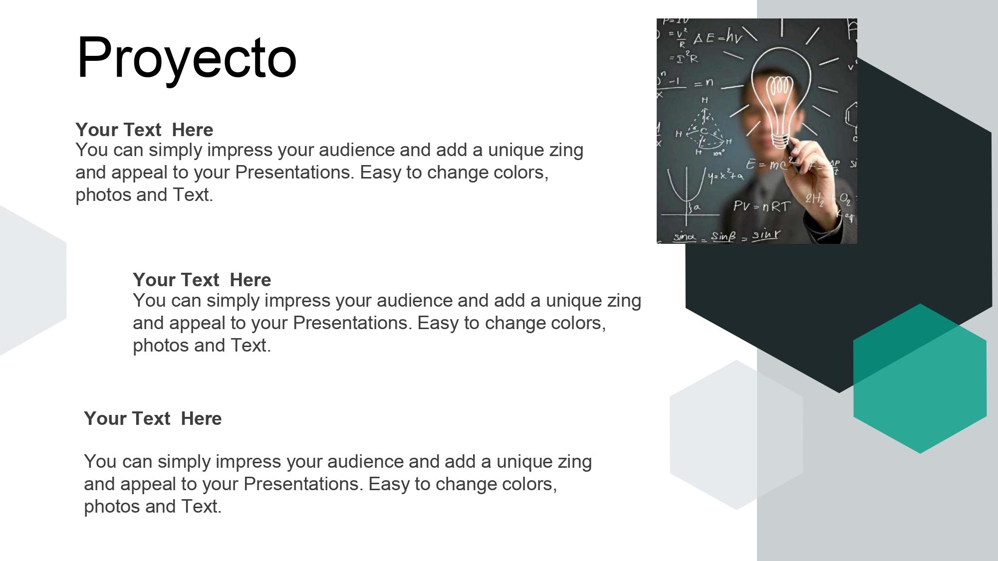 Diseño Hexagonal Plantilla PowerPoint