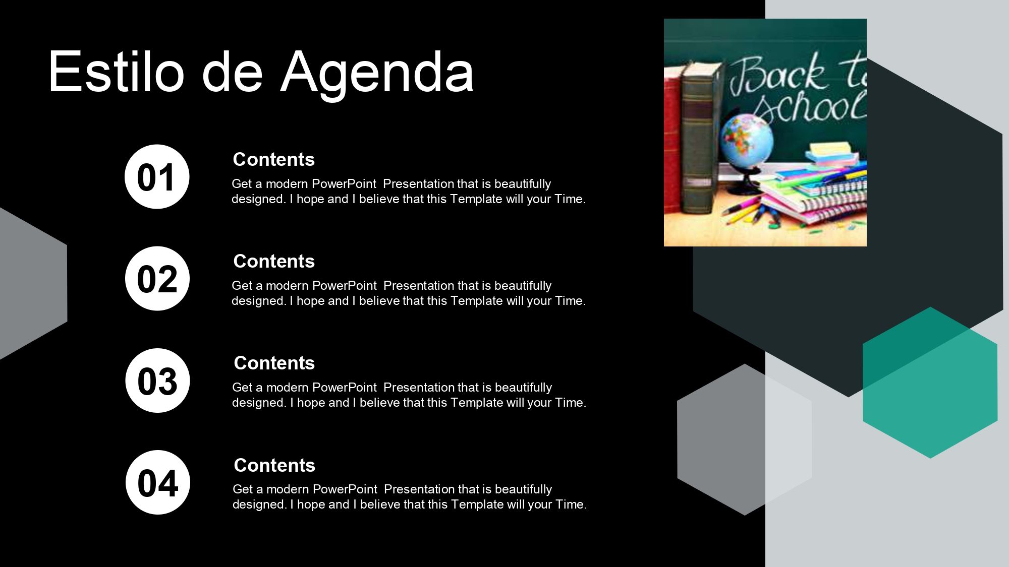 Diseño Hexagonal Plantilla PowerPoint