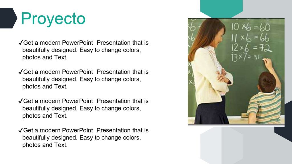 Diseño Hexagonal Plantilla PowerPoint