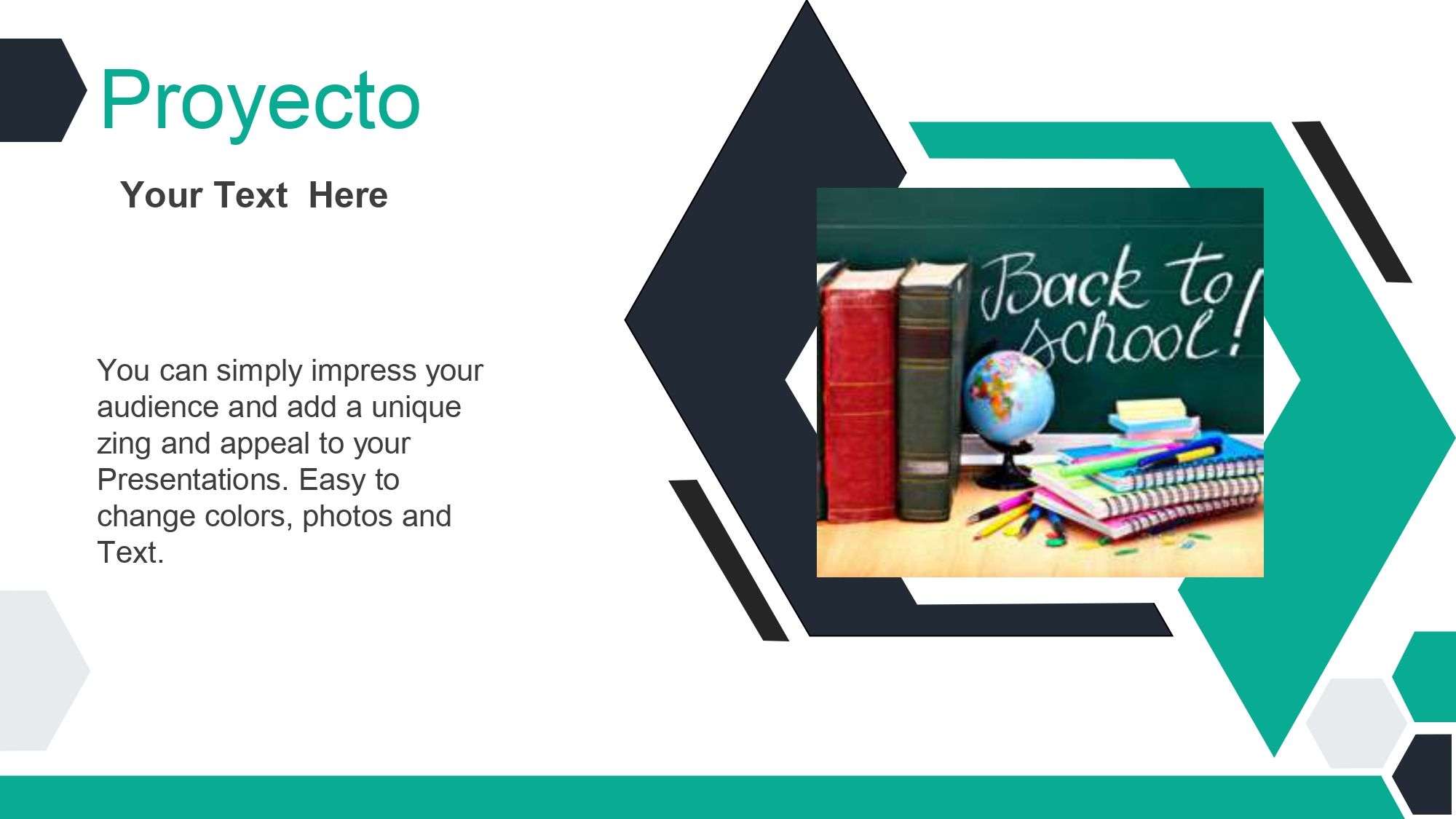 Diseño Hexagonal Plantilla PowerPoint