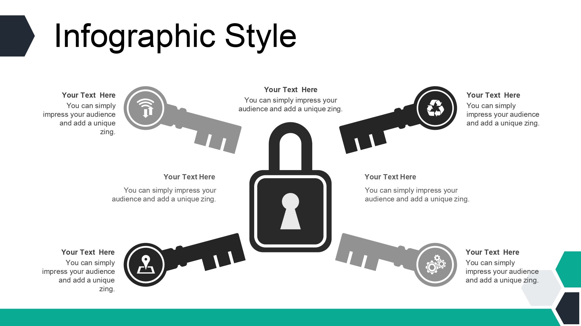 Diseño Hexagonal Plantilla PowerPoint