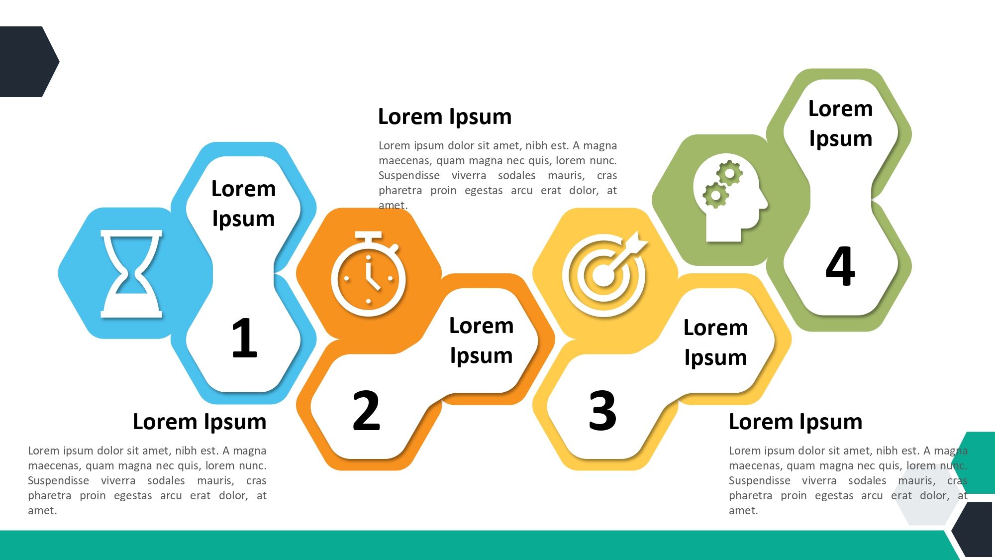 Diseño Hexagonal Plantilla PowerPoint
