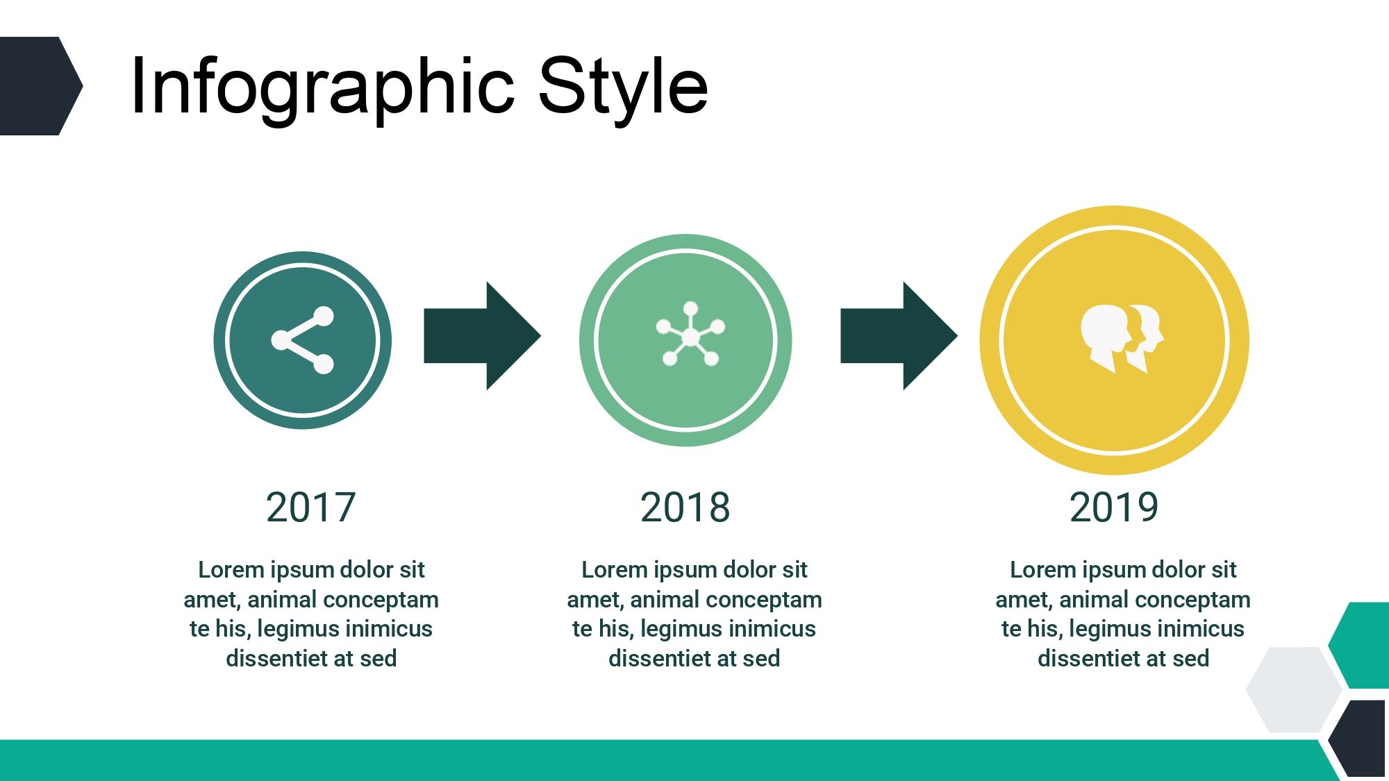 Diseño Hexagonal Plantilla PowerPoint