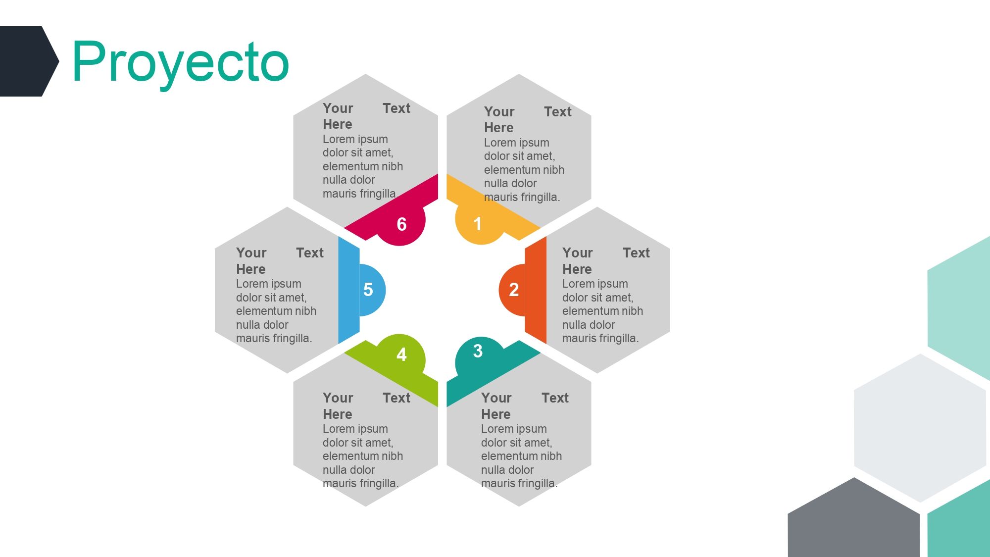 Diseño Hexagonal Plantilla PowerPoint