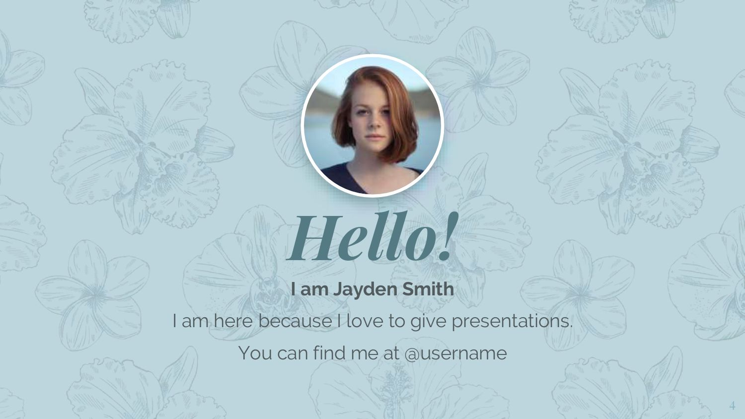 Estilo Floral Plantilla PowerPoint