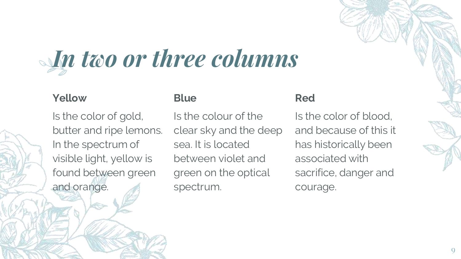 Estilo Floral Plantilla PowerPoint