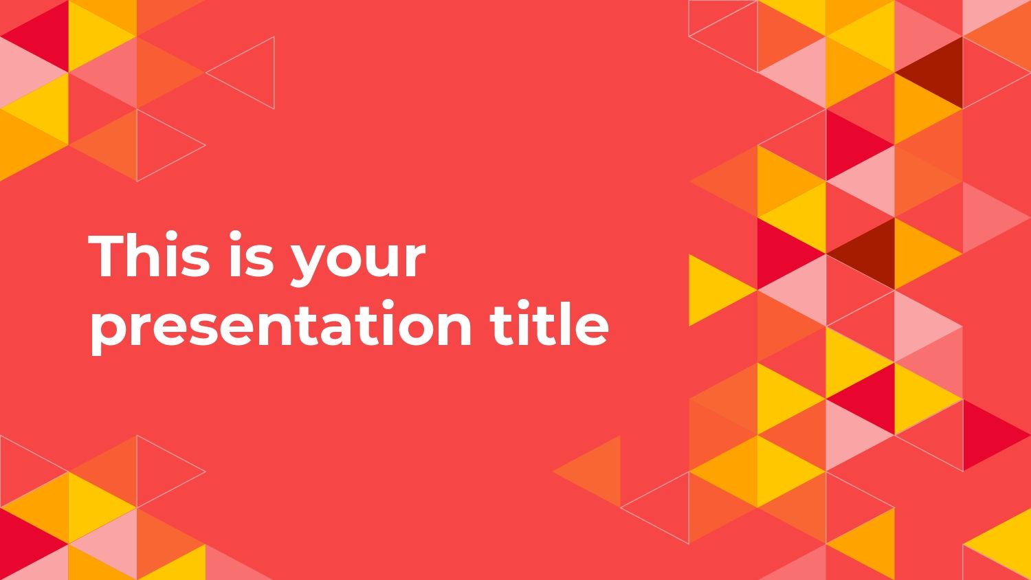 Estilo Triángulos Plantilla PowerPoint