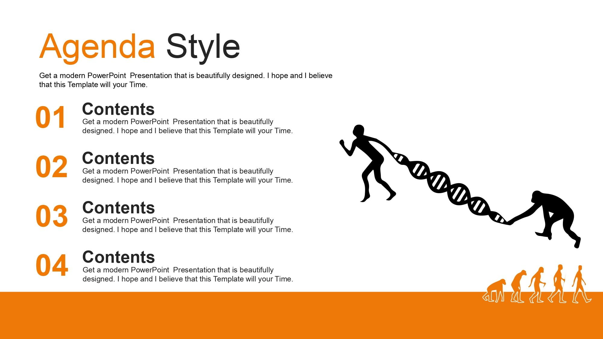 Evolución Humana Plantilla PowerPoint