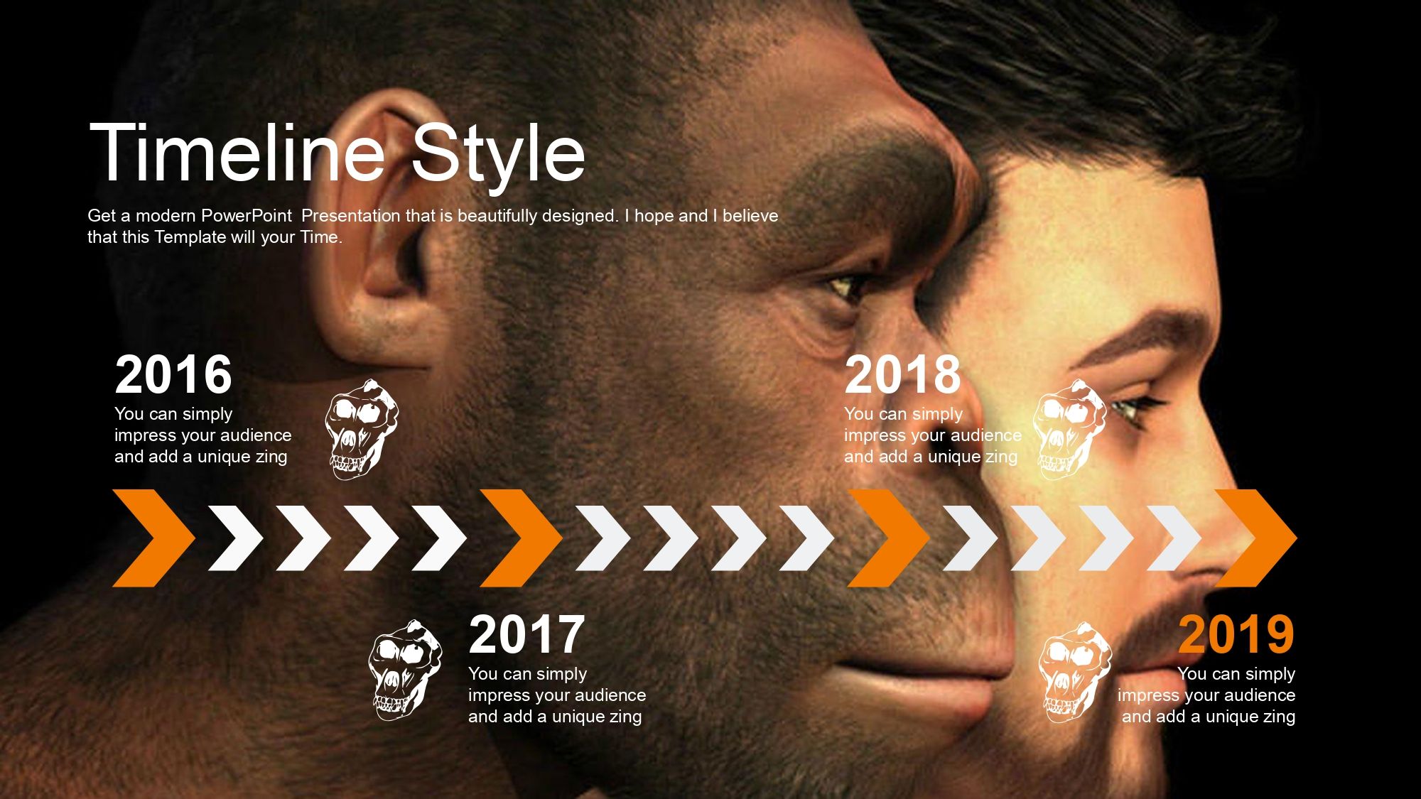 Evolución Humana Plantilla PowerPoint