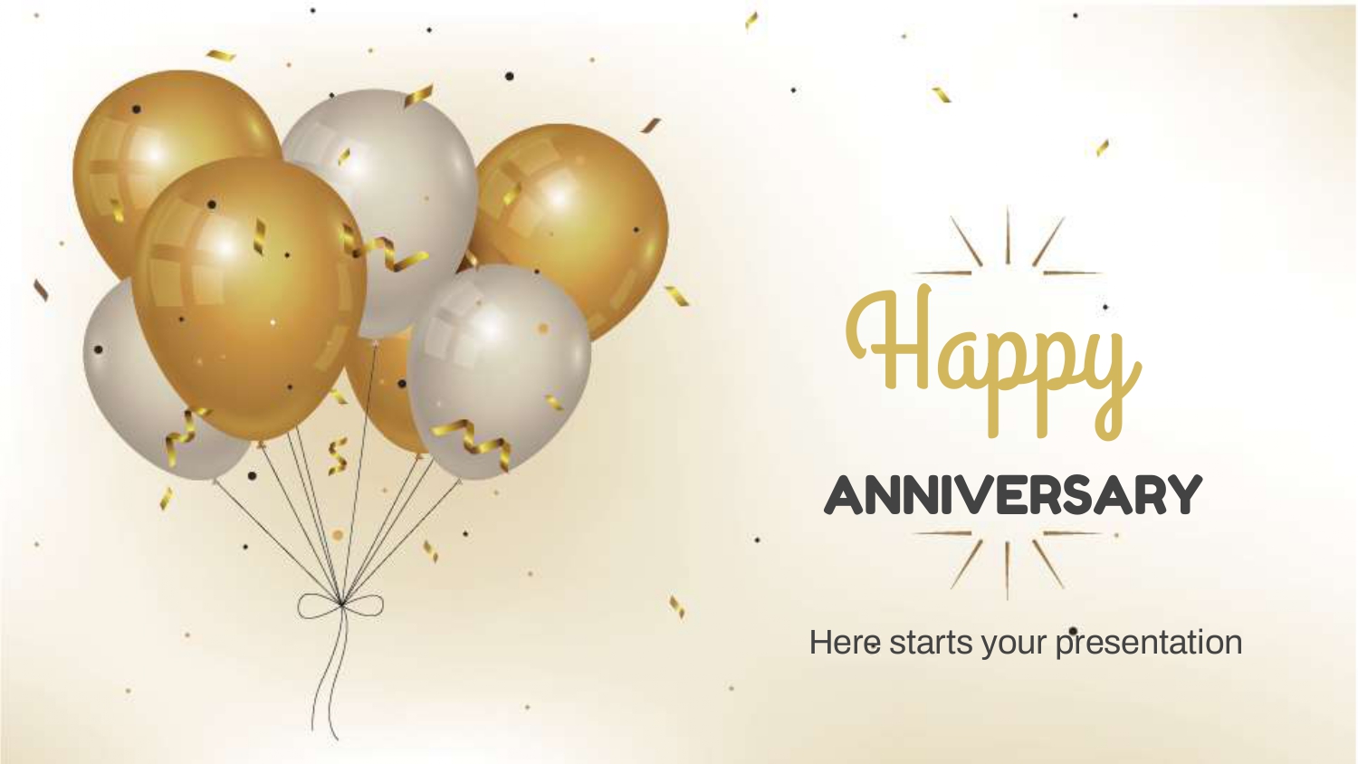 Feliz Aniversario Plantilla PowerPoint