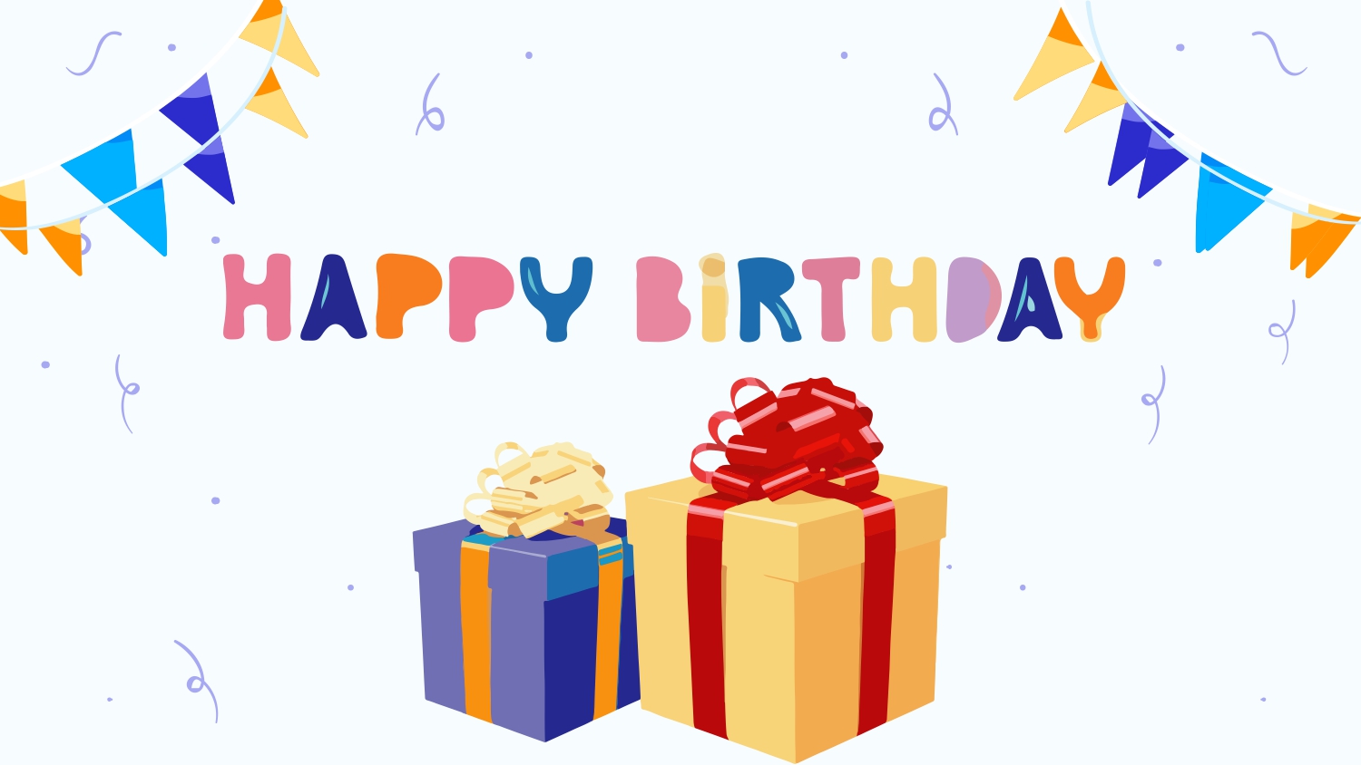 Feliz Cumpleaños Para Niños Plantilla PowerPoint