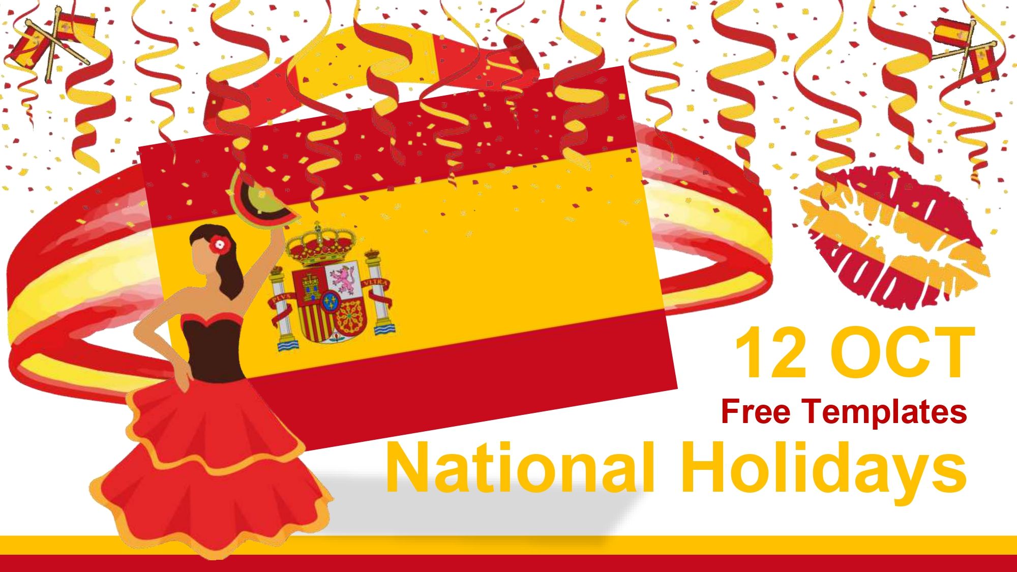 Fiesta Nacional de España Plantilla PowerPoint