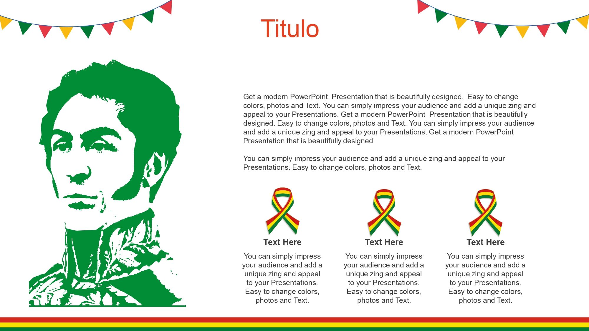 Fiestas Patrias de Bolivia Plantilla PowerPoint