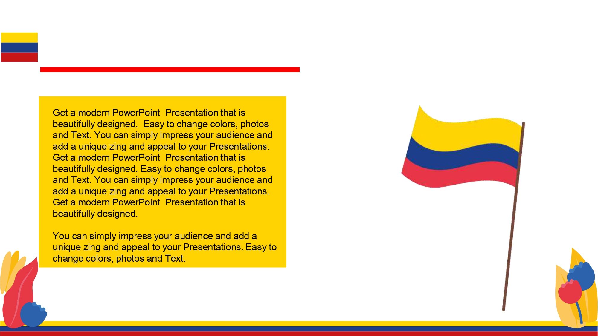 Fiestas Patrias de Colombia Plantilla PowerPoint