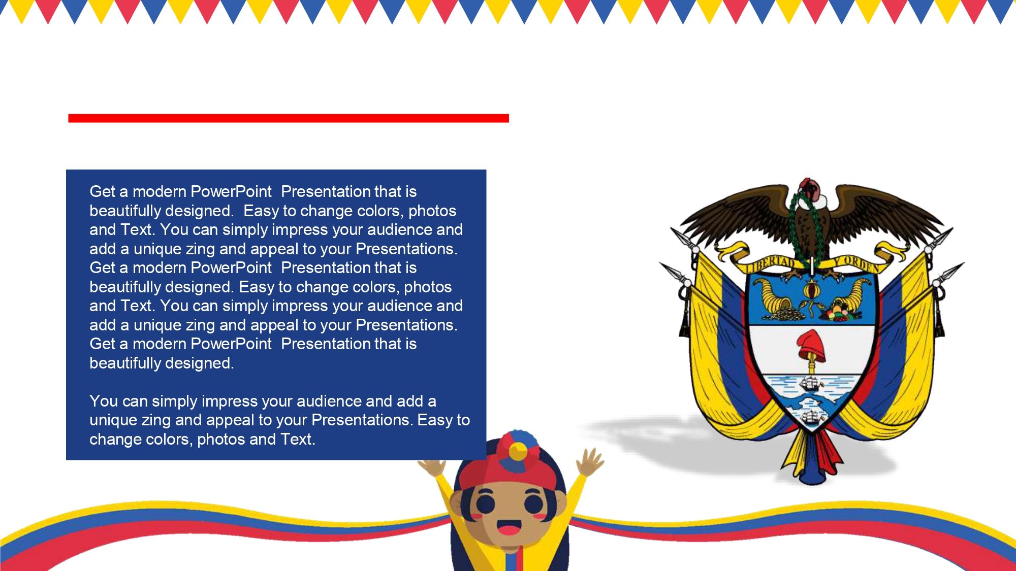 Fiestas Patrias de Colombia Plantilla PowerPoint
