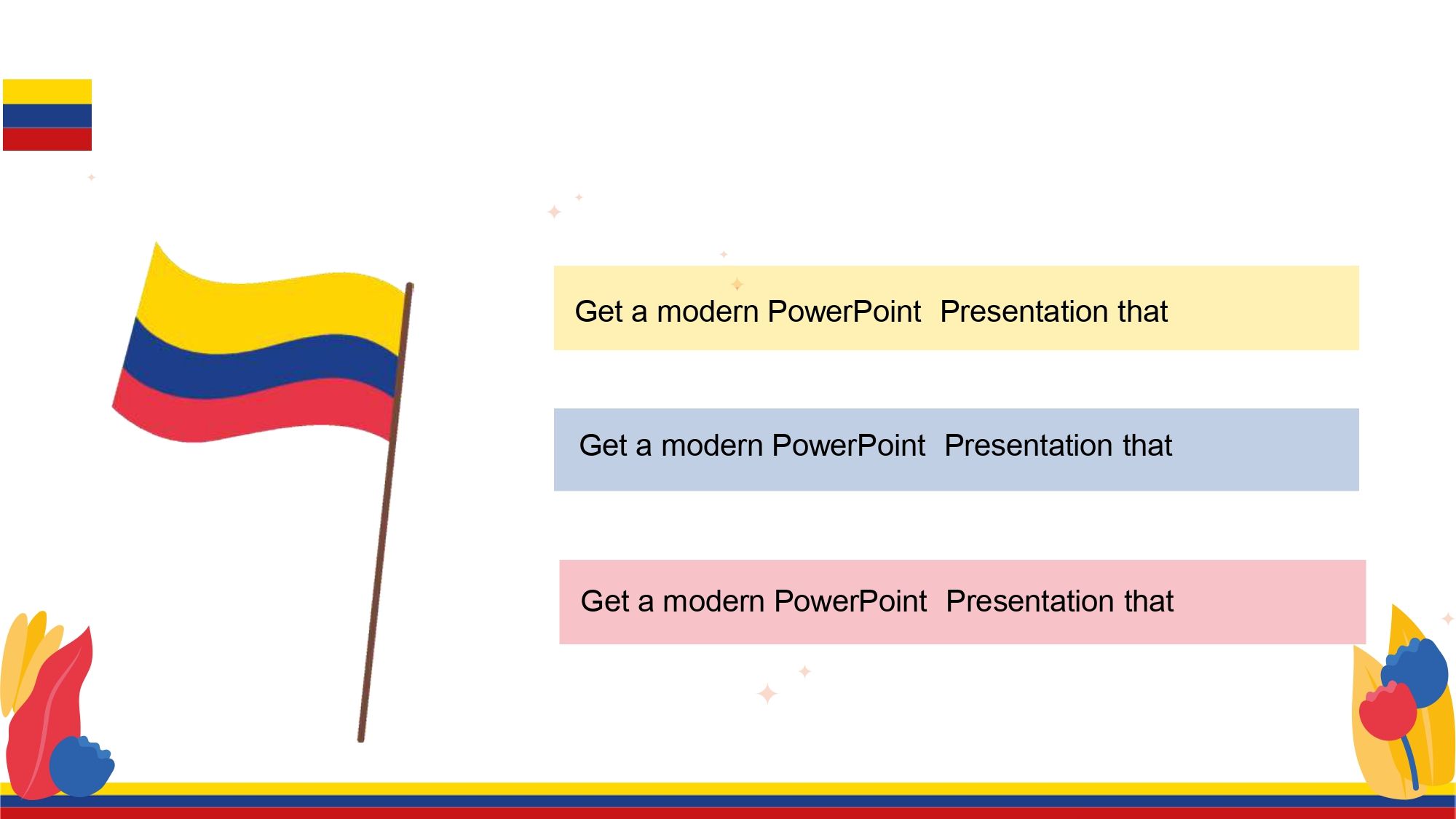 Fiestas Patrias de Colombia Plantilla PowerPoint