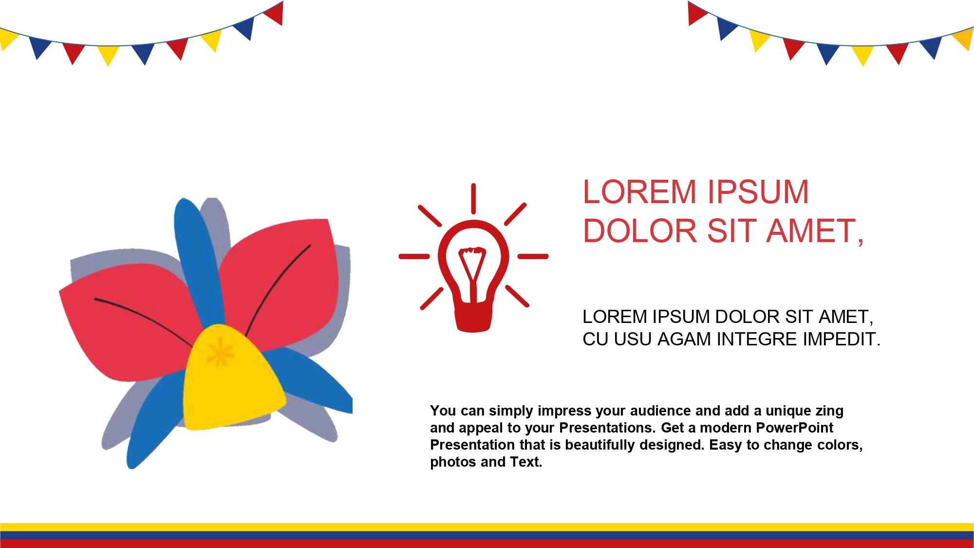 Fiestas Patrias de Colombia Plantilla PowerPoint