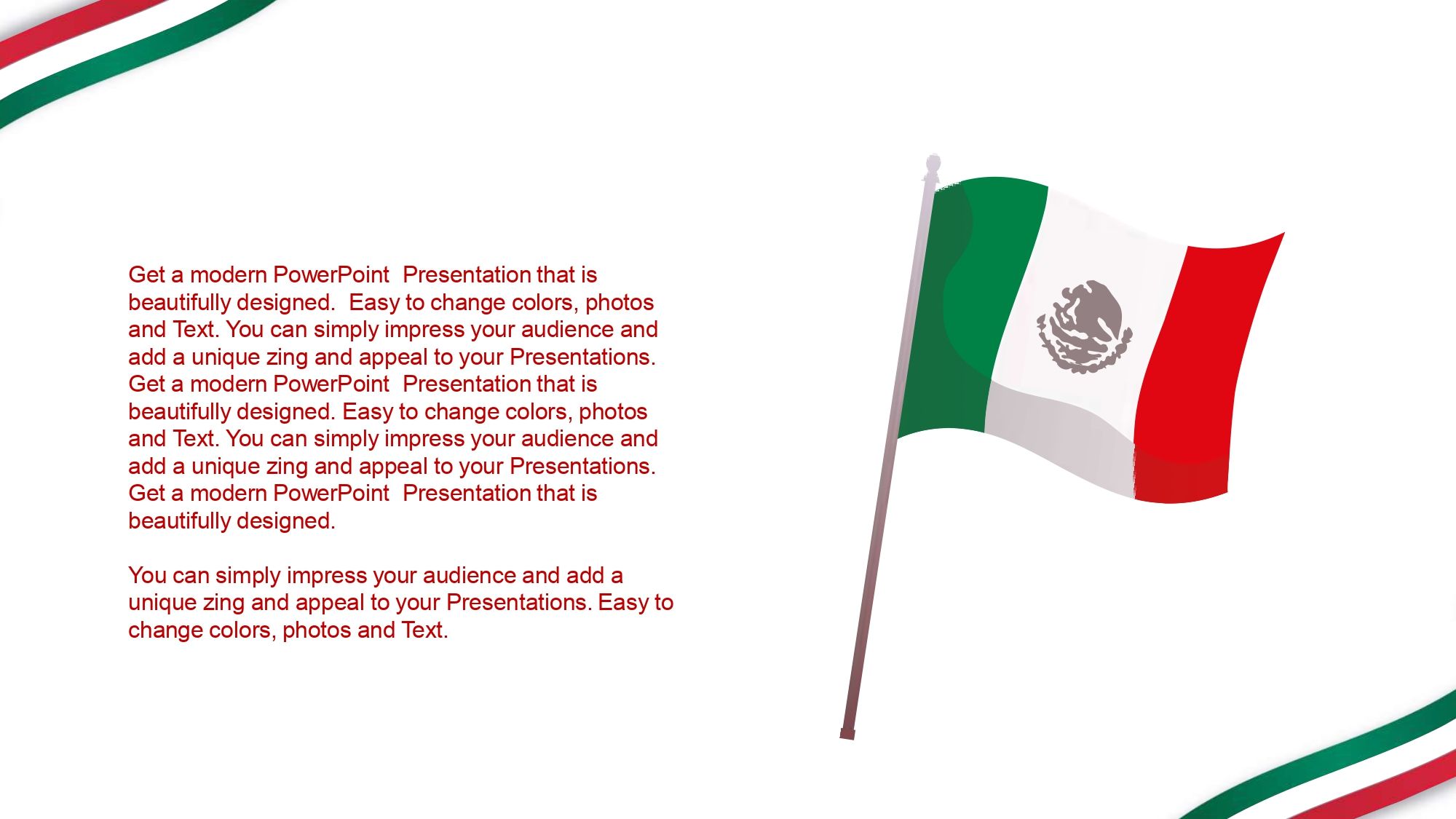 Fiestas Patrias de México Plantilla PowerPoint