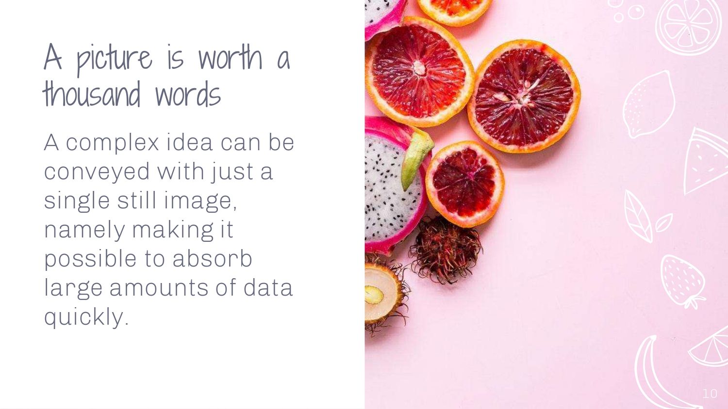 Frutas Dibujadas Plantilla PowerPoint