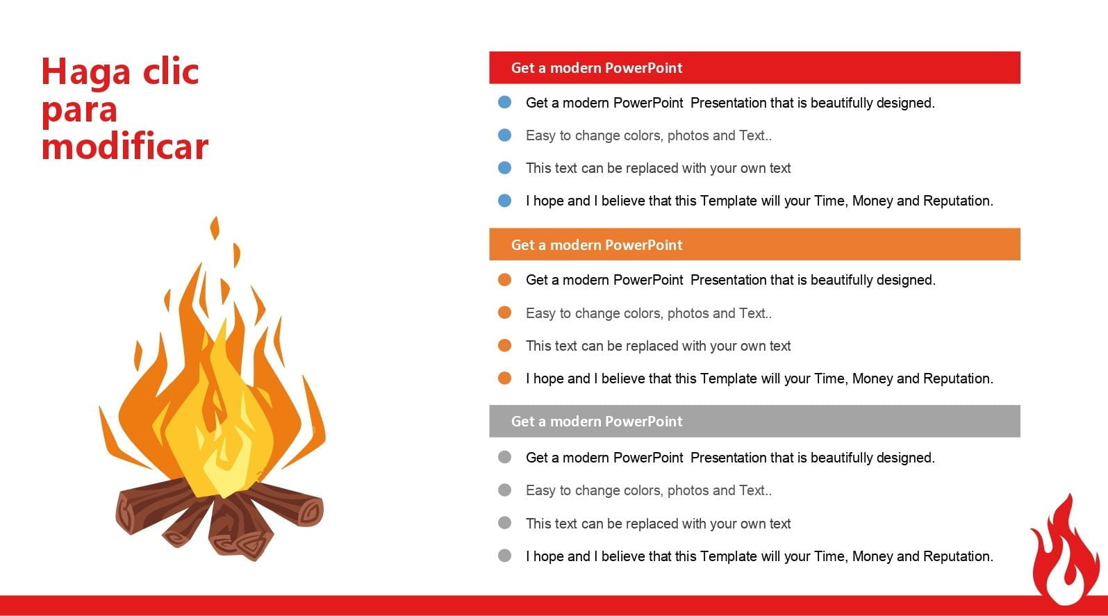 Fuego Plantillas PowerPoint