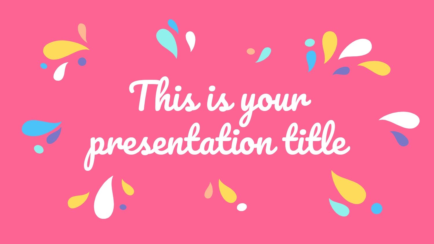 Gotas coloridas Plantilla PowerPoint