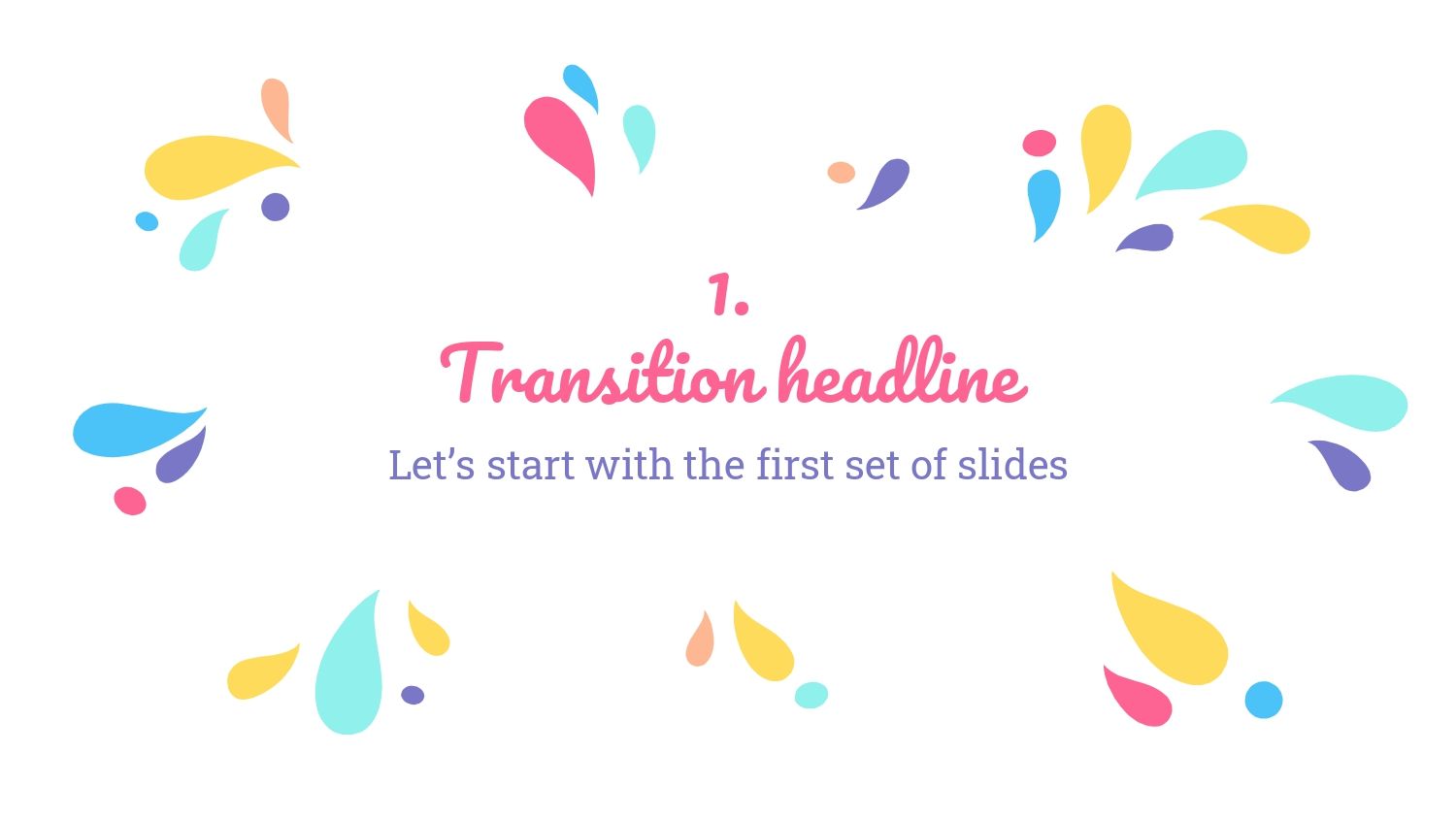Gotas coloridas Plantilla PowerPoint