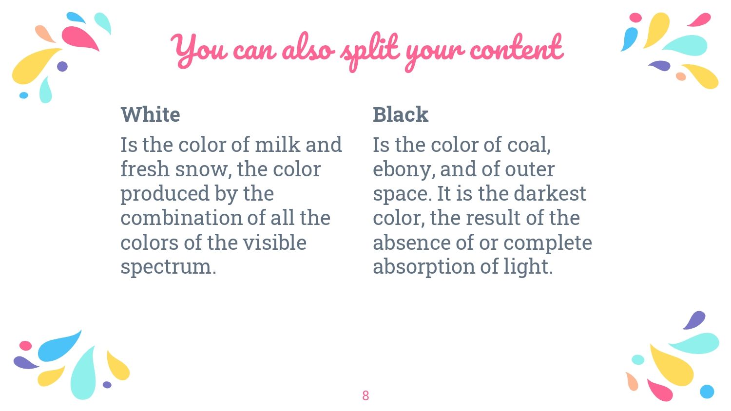 Gotas coloridas Plantilla PowerPoint
