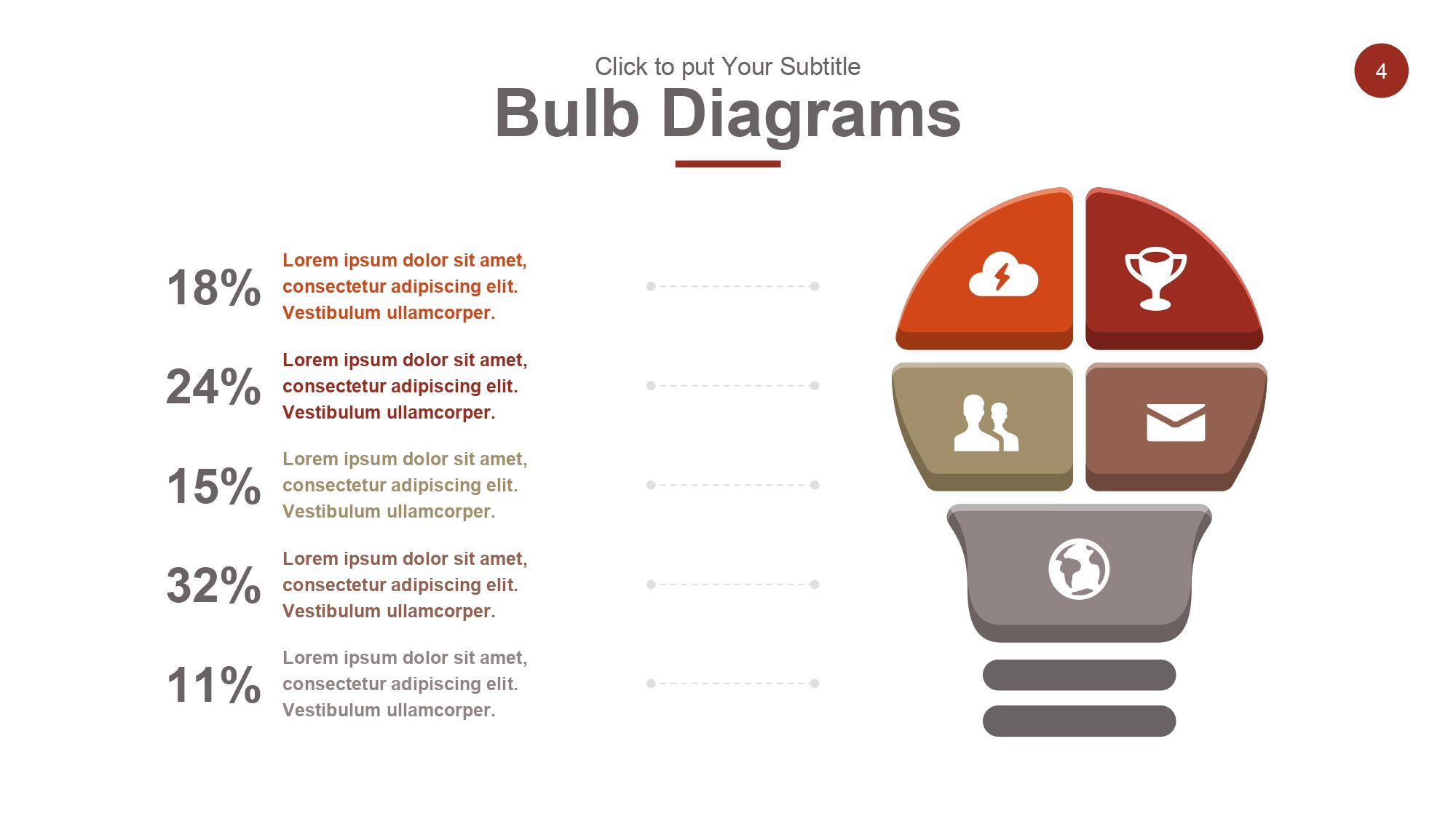 Gráficos de Bombilla en PowerPoint