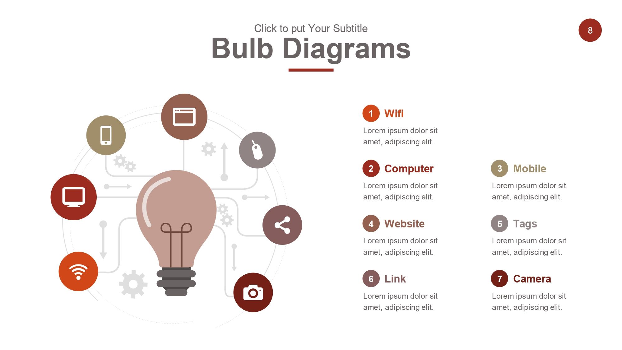 Gráficos de Bombilla en PowerPoint