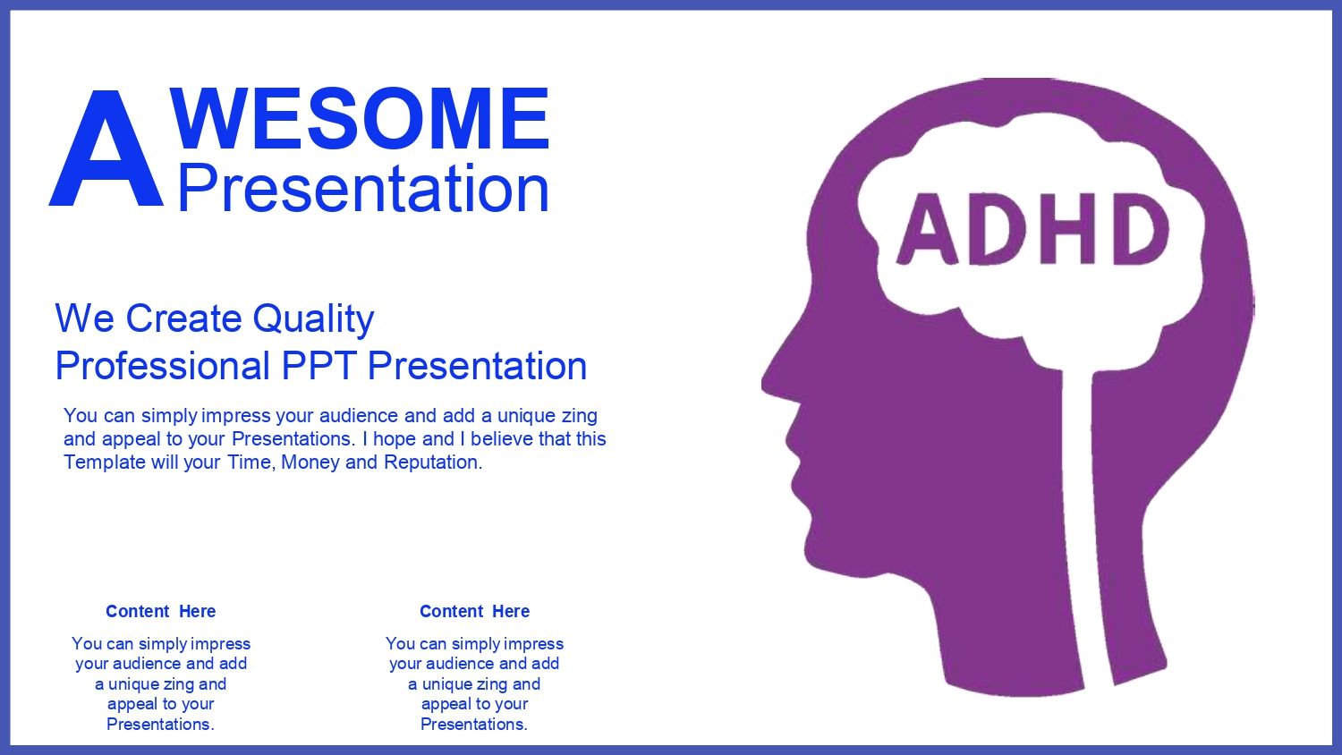 Hiperactividad Plantilla PowerPoint