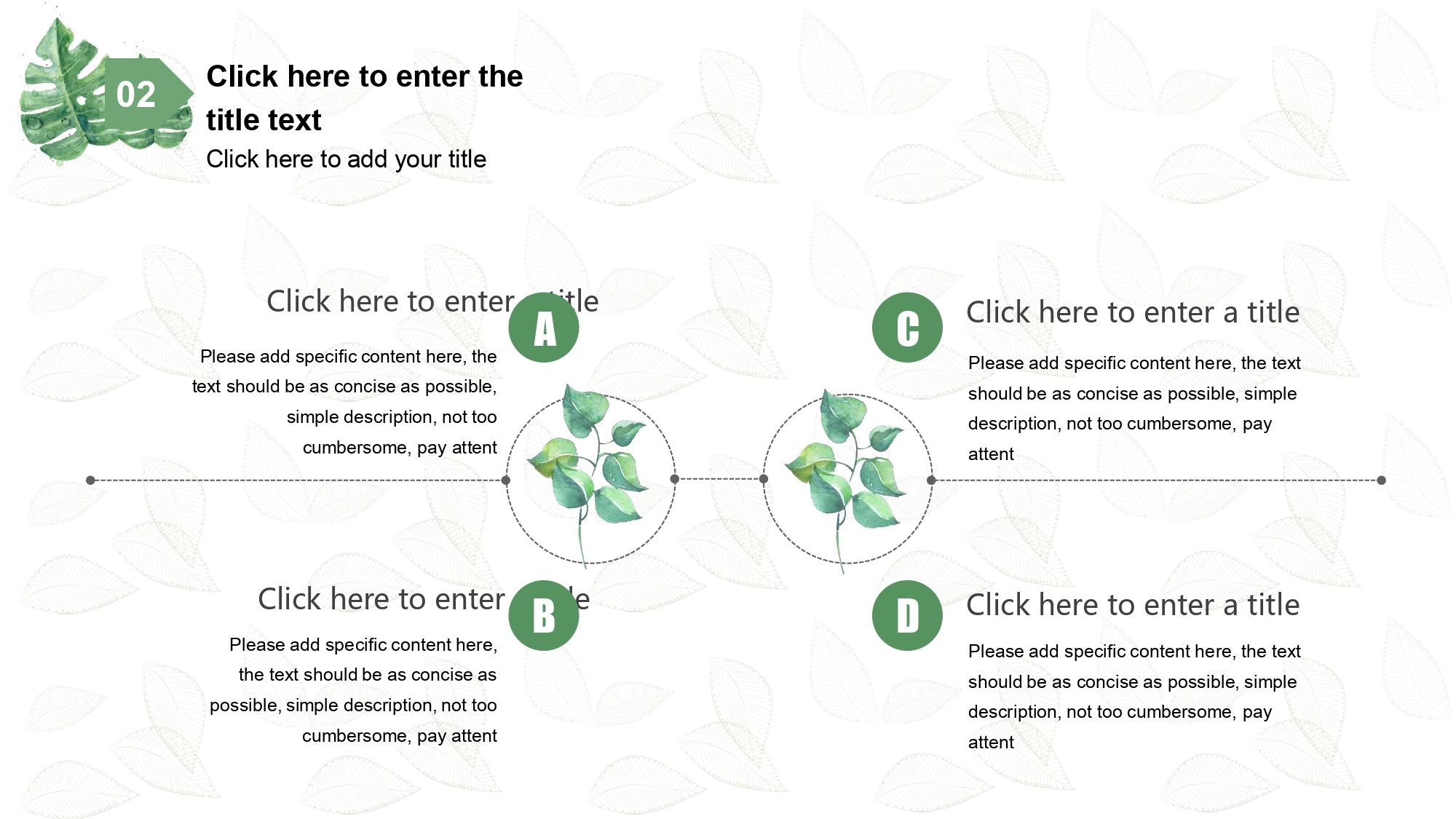 Hojas de Plantas Plantilla PowerPoint