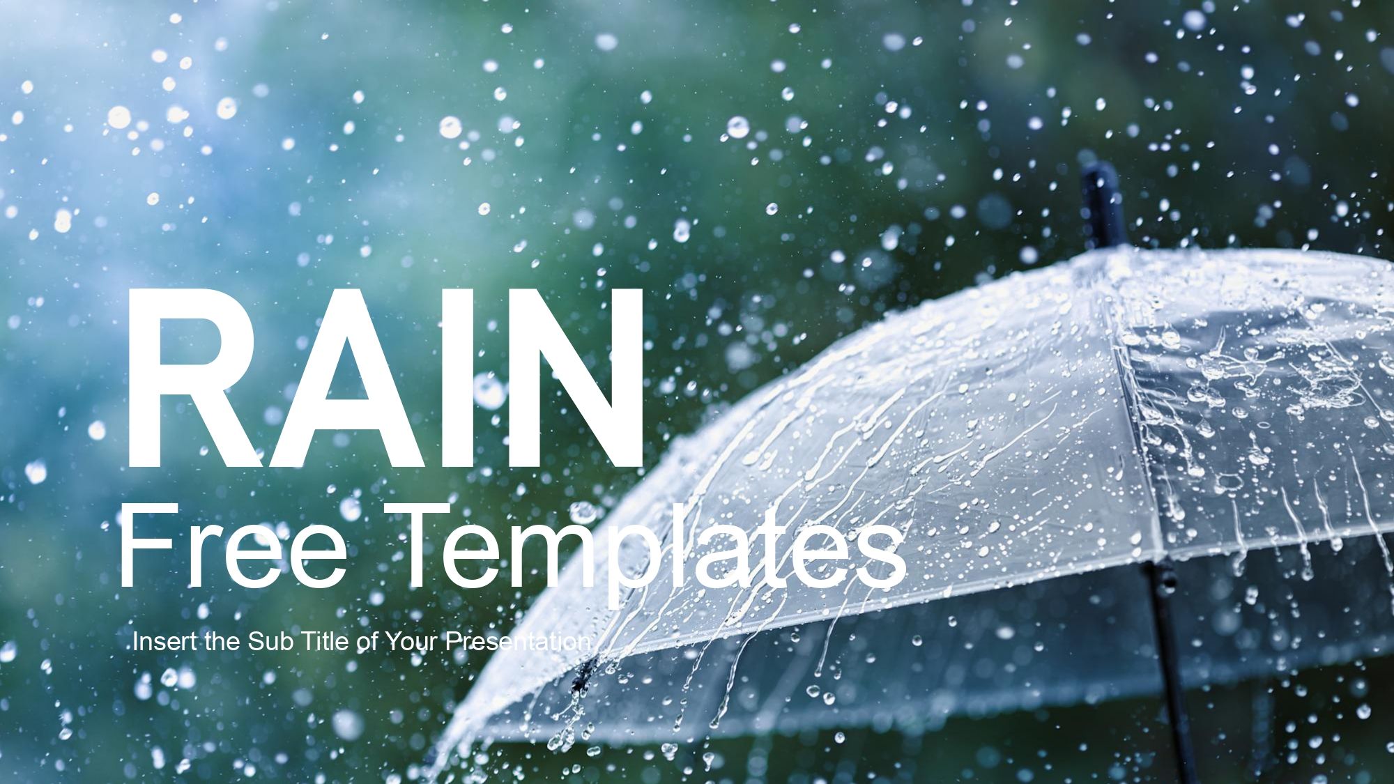 Lluvia Plantilla PowerPoint